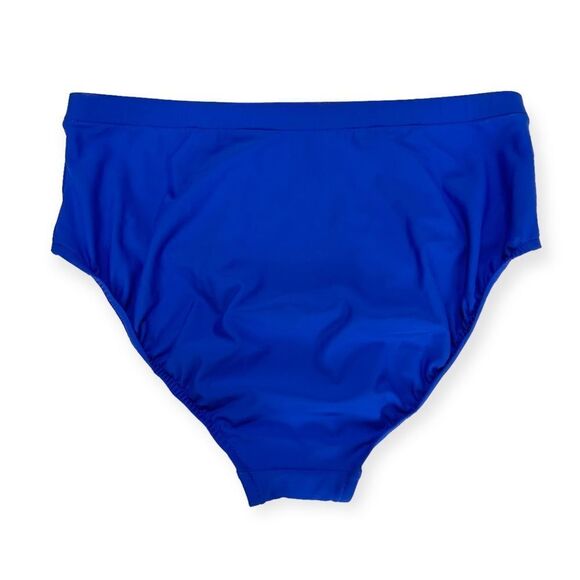 🔃Blue High Waisted Bikini Swimsuit Bottom - Picture 2 of 4